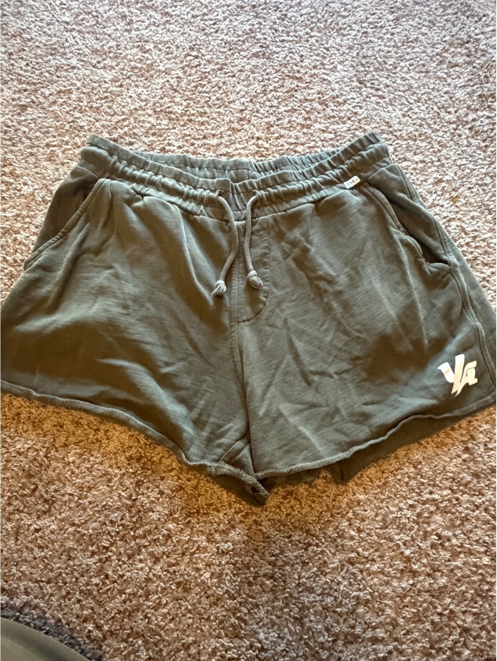 YoungLA Olive Green 2XL Sweat Shorts with Drawstring Waist